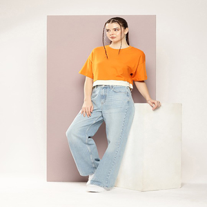 เสื้อยืดแขนสั้นคอกลมลำลองสำหรับผู้หญิงเสื้อยืดลำลองผ้า100% 180 GSM - Product Image 5