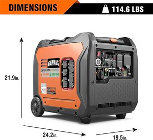 MEILLEUR NOUVEAU Générateur d'énergie portable InverterZ de l'UE, 7250W Moteur portable silencieux à double carburant avec capacité parallèle, démarrage à distance/électrique - Product Image 2