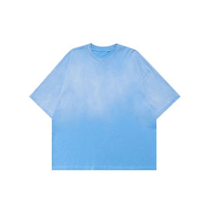 Camisetas lavadas para hombre hechas a medida de alta calidad, camiseta de gran tamaño lavada de algodón, camiseta de lavado ácido recortada de peso pesado - Product Image 6