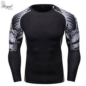 Rash Guard personnalisé à séchage rapide Jiu Jitsu Kimono respirant Sublimation imprimé Rash guards Bjj pour hommes taux bon marché Rash Guards - Product Image 5