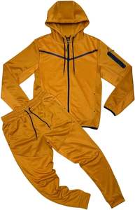 Conjunto Deportivo de Hombre con Sudadera con Capucha y Cremallera Personalizada de Alta Calidad, 100% Algodón, Estilo Lavado, Forro Grueso, para Invierno - Product Image 4