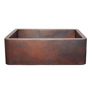 Fregadero de Cocina de Cobre Premium, Diseño Moderno, Textura Artística con Patina Martillada, Construcción Duradera para un Estilo de Cocina Creativo - Product Image 3