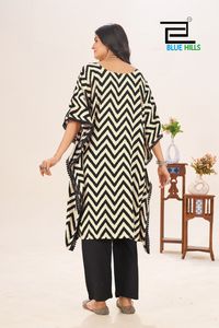 Ropa informal y de oficina para mujer, nuevo vestido occidental de estilo caftán, Tela con estampado Digital de rayón puro para un aspecto elegante de verano - Product Image 2