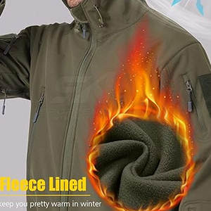 Veste tactique d'extérieur avec coutures renforcées, coupe-vent, imperméable et multiples poches pour l'équipement - Product Image 5