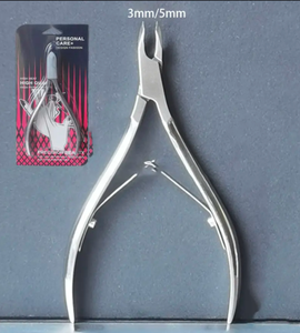 ANAAIF-Cortaúñas de acero 4CR con doble resorte, alicates de corte para cutículas de hoja de 3mm y 5mm personalizados - Product Image 1