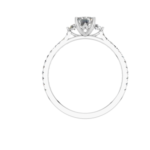 Elegant 14K Solid Gold Fine Jewelry Emerald Cut Solitaire Lab Grown Diamond Engagement <b>Ring</b> IGI Certified Wedding Party Luxury - Product Image 4