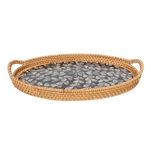 Ustensiles de cuisine uniques décoration artisanat rotin vadrouille plateau de service pour article de fête plateau de vadrouille pas cher prix de gros du Vietnam - Product Image 3