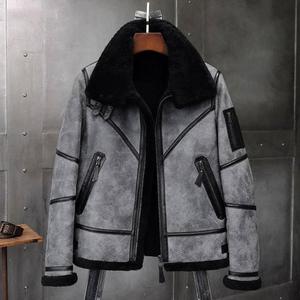 Best Quality Men's Leather Jackets Professional Manufacture with Adjustable Price Canvas <b>Fabric</b> Stand Collar Winter Season - Product Image 3