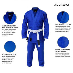 ชุดยูนิฟอร์มฝึกซ้อมและแข่งขันบราซิลเลียนยิวยิตสู (BJJ Gi) แบบมืออาชีพ เนื้อผ้าสเตรช น้ำหนักเบา ผลิตจากผ้าฝ้าย 100% คุณภาพสูง สำหรับบราซิลเลียนยิวยิตสู แบบ 2 ชิ้น - Product Image 6