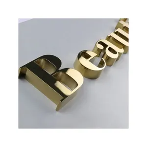 스테인레스 스틸 도어 사인 백 발광 편지 하이라이트 LED 금속 편지 광고 제작