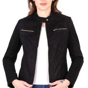 Vestes en cuir véritable personnalisées pour femmes, respirantes et imprimées, en daim et toile avec logo – Vente en gros - Product Image 3