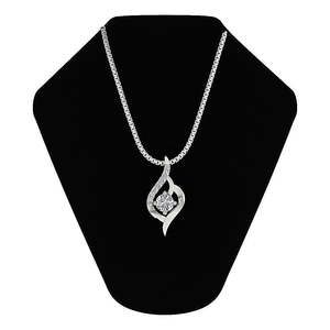 Colgante de Lujo sin Cadena, Oro Blanco de 18 Quilates, Diamante Cultivado en Laboratorio, Redondo, E VS1, 3 Gramos, Joyería Elegante, Sitios de Proveedores Mayoristas - Product Image 4