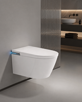 FABIA OEM ODM WC mural entièrement intelligent certifié CE, vente en gros, toilette automatique en céramique avec bidet électrique pour salle de bain moderne