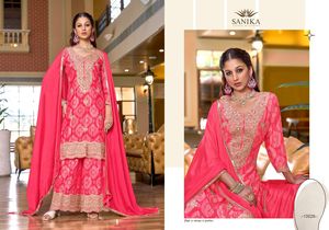 ชุดสวมใส่สำหรับงานแต่งงานผ้าไหมลายพิมพ์ดิจิทัลและทำงานด้วยมือชุดสูทสำหรับผู้หญิงแฟชั่นช้อปปิ้งออนไลน์ในอัตราที่ต่ำที่สุด - Product Image 3