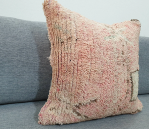 Housse de coussin en laine pure berbère, coussin marocain noué à la main, coussin Azilal, décoration intérieure, fabriqué au Maroc - Product Image 4