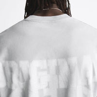 T-shirt décontracté pour homme, coupe ample, col montant, 100% coton jersey, super épais 220 g/m², design oversize à épaules tombantes, uni