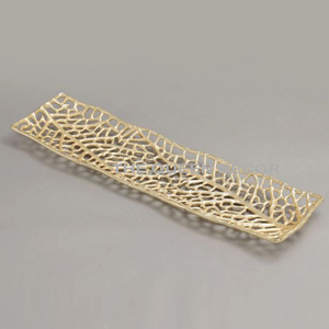 Meilleure vente en acier inoxydable métal écologique fait à la main plateau décoratif personnalisé fantaisie élégant et luxueux Design classique - Product Image 4