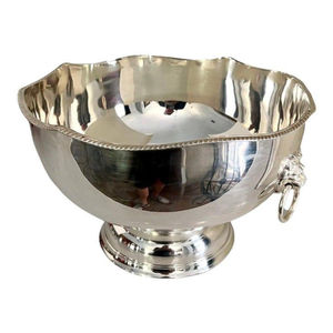 New Modern Design Large Silver Plated Eco-Friendly Customizable for Bowl Punch Bowl Ice Bucket Perfect Events Barware - Product Image 1