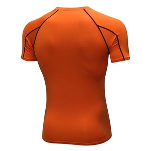 Top Trending Fitness Llegada Hombres Color naranja Muscle Fit Camisetas Hombres Camisetas de compresión a granel - Product Image 2