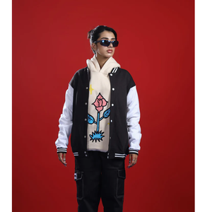 Chaqueta Varsity Bordada con Mangas de Cuero, 100% Algodón, Comodidad Invernal, Letras Personalizadas en la Parte Delantera, Estilo Único, Hecha en Pakistán - Product Image 6