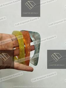 Multi Color Resin Bangle <b>Stack</b> with Hand Finished Antique Look Perfect Jewelry Gift for Her, for Mountains, Beaches or Parties - Product Image 2