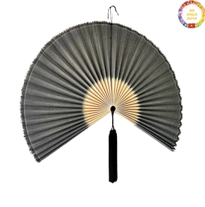 Abanico de mano de bambú tejido a mano, artesanía tradicional decorativa de Vietnam, ligero, respetuoso con el medio ambiente, artículo de regalo de recuerdo cultural hecho a mano - Product Image 5