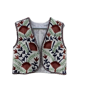 Chaleco Bohemio de Algodón con Bordado Étnico, Chaleco Indio, Atuendo Navideño, Chaqueta Étnica sin Mangas, Chaqueta Decorativa, Estilo Bohemio para Combinar en Capas - Product Image 2