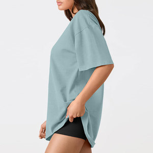<b>Women</b> Relaxed Streetwear T <b>Shirt</b> Drop Shoulder Cotton Blank Apparel OEM ODM Wholesale - Product Image 4