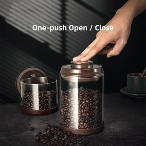 Lot de 2 <span class=keywords><strong>bocaux</strong></span> en verre pour café, 900 ml, avec couvercle hermétique à ouverture facile, sans BPA, écologiques et durables, pour la conservation des aliments en cuisine - Product Image 2