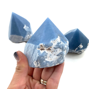 Punto de Angelita de alta calidad, base de corte, punto de cristal, Belleza Natural curativa, es un maestro de decoración perfecto para el hogar o la oficina - Product Image 2