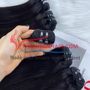 ¡ALTA CALIDAD SUPERIOR! Extensiones de cabello de trama de Vietnam Cabello humano recto de hueso Cabello de Vietnam dibujado Doble - Product Image 6