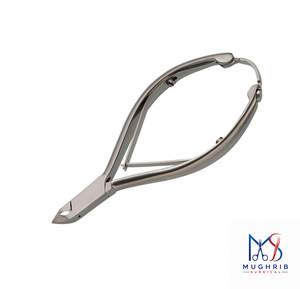 Cuticle Nipper 11 cm, <b>Box</b> Joint, D/Spring with <b>Lock</b> Stainless Steel Nail Nipper 12.5MM Flat Blade Sharp Tip - Product Image 5