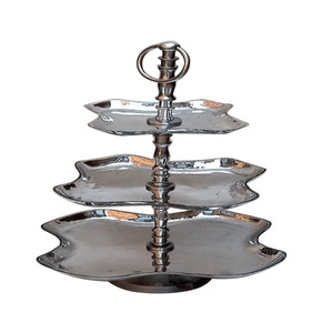 Soporte de pastel de Metal de aluminio redondeado de Venta caliente soporte de servicio de pastel de fruta soporte de pastel de Metal para decoración de pasteles - Product Image 4