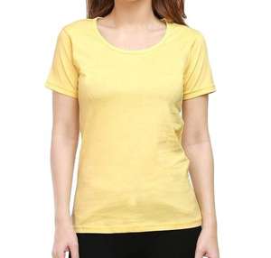 Camiseta de Manga Corta con Cuello Redondo de Algodón y Elastano de Alta Calidad para Mujer - Product Image 1