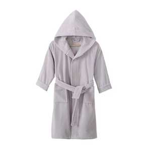 Albornoz exclusivo con capucha para niños Toalla de bebé de manga larga de algodón de terciopelo absorbente suave Bata de lujo para niños pequeños y niños - Product Image 5