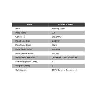 Anillo de Plata de Ley 925 Hecho a Mano con Ónix Negro, Gema Negra Natural, Joyería Marquise, Anillo de Piedra de Nacimiento de Julio, Anillos de Moda - Product Image 2