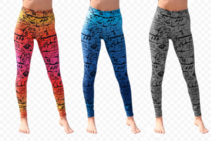 Leggings de Yoga de Cintura Alta con Estampado Degradado para Mujer, de Secado Rápido, Elásticos y Transpirables, de Poliéster/Algodón, OEM - Product Image 6