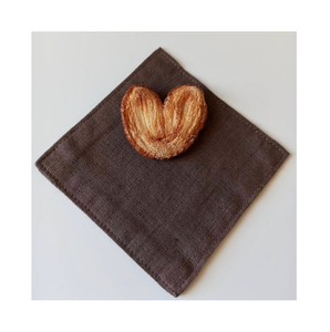 Posavasos de lino para restaurante, posavasos con forma cuadrada, color negro y artesanía natural - Product Image 2