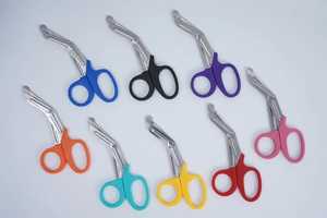 Ciseaux médicaux manuels en plastique pour premiers secours, 6 pièces, ciseaux utilitaires pour infirmières, EMT, 7,5 pouces, ciseaux à pansements, paramédical, urgence, certifié CE - Product Image 2