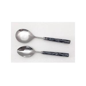 Cuchara de cubiertos de acero inoxidable con mango de resina para ensalada casera, cuchara para servir y cuchara para cenar con la mejor calidad para hotel - Product Image 1
