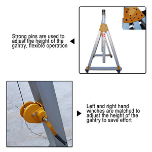 Grue à portique pliable en aluminium portable pour le levage de petits bateaux à vendre - Product Image 3