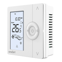 Termostato para Ventilador de 3 Velocidades Smallart SM-2103-SDWM Blanco, Encendido/Apagado Táctil, 220V AC, Modbus RTU IP a través de Wifi, Ajuste de Temperatura 5-35°C