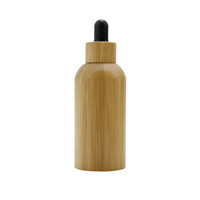 Avoir en stock Pipettes en verre ambré bambou flacon compte-gouttes 10ml 30ml 50ml flacon d'huile essentielle en verre avec couvercle compte-gouttes