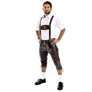 Pantalon en cuir pour hommes, meilleure qualité, nouveau, 2022, short en cuir, bas de genou, Oktoberfest, vente en gros - Product Image 1