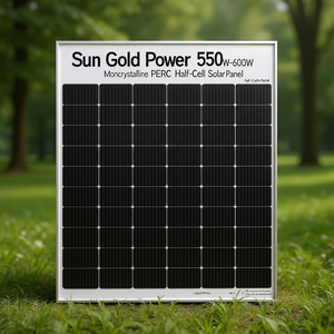 Panneau solaire monocristallin PERC demi-cellule Sun Gold Power 550W-600W - Product Image 3