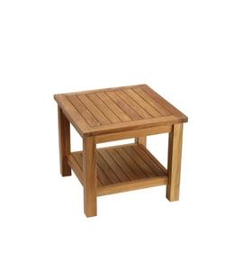 Table basse carrée pour salon Table d'appoint en bois et métal Table de chevet pour chambre à coucher - Product Image 1