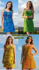 Robe de style népalais à imprimé floral, tissu de bonneterie à la mode, robe multicolore traditionnelle de fabrication indienne - Product Image 4