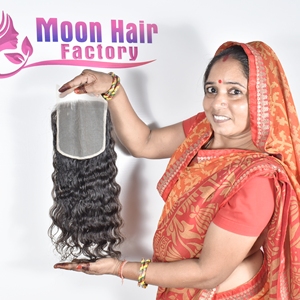 Cabello Humano Indio Virgen Remy con Cierre Rizado, Aspecto Natural, Producto de Alta Calidad, Precio al por Mayor 2026, Entrega Rápida por Exportación - Product Image 6