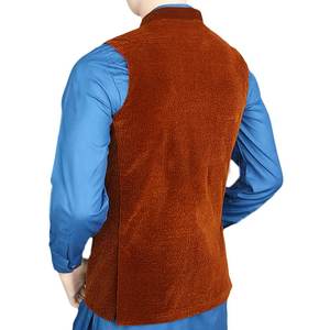 เสื้อกั๊กกำมะหยี่ผู้ชาย Chase Value สีน้ำตาล ไซส์ 34 - Product Image 6