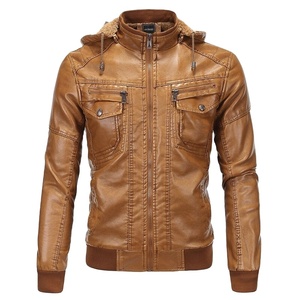 Chaqueta Bomber de Piel de Vaca Genuina para Hombre, Nueva Colección de Otoño, Servicio OEM, Reversible, Impermeable, Forro Polar Desmontable, Estilo Casual - Product Image 1
